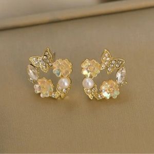Fashion Jewelry | Prom Earrings | Wedding Jewelry | Circular Earrings|Butterfly